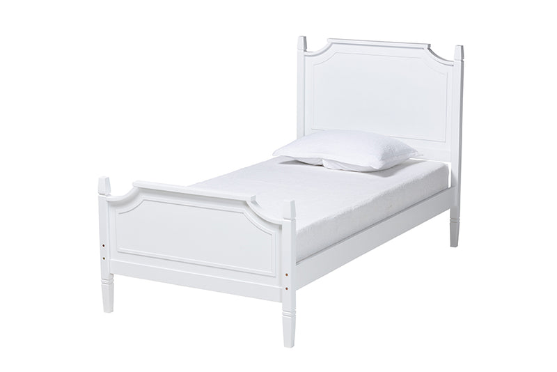 Nox Classic and Traditional White Finished Wood Full Size Platform Bed