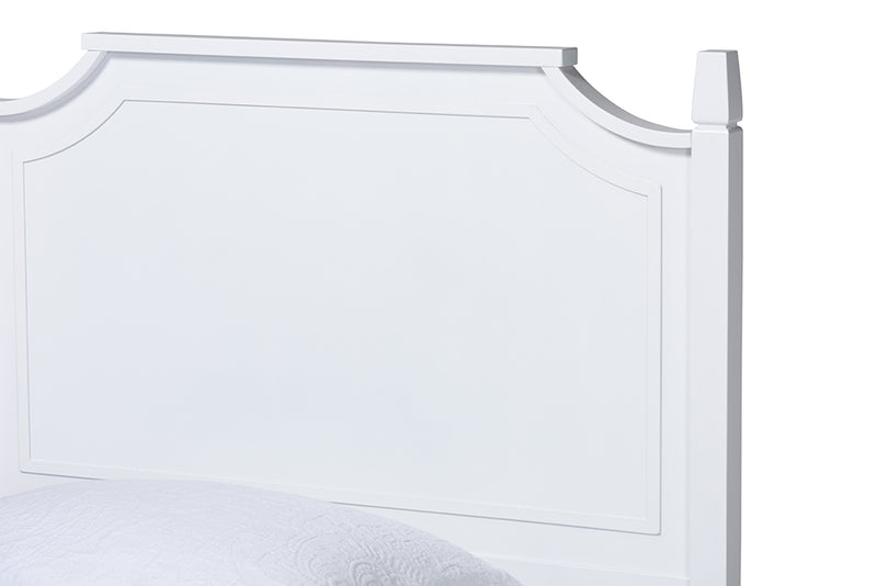 Nox Classic and Traditional White Finished Wood Full Size Platform Bed