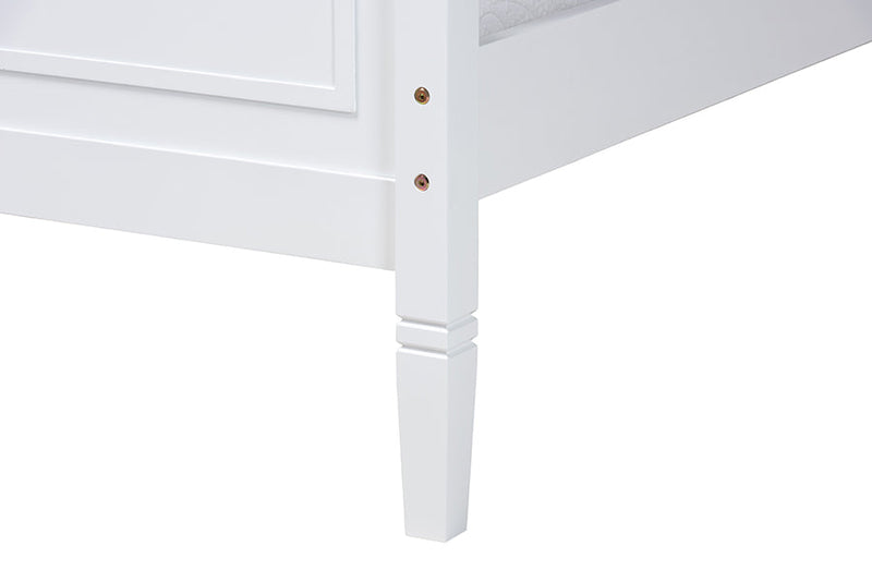 Nox White Twin Size Platform Bed Baxton