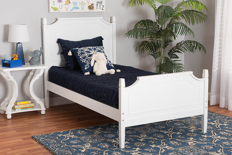 Nox Classic and Traditional White Finished Wood Full Size Platform Bed