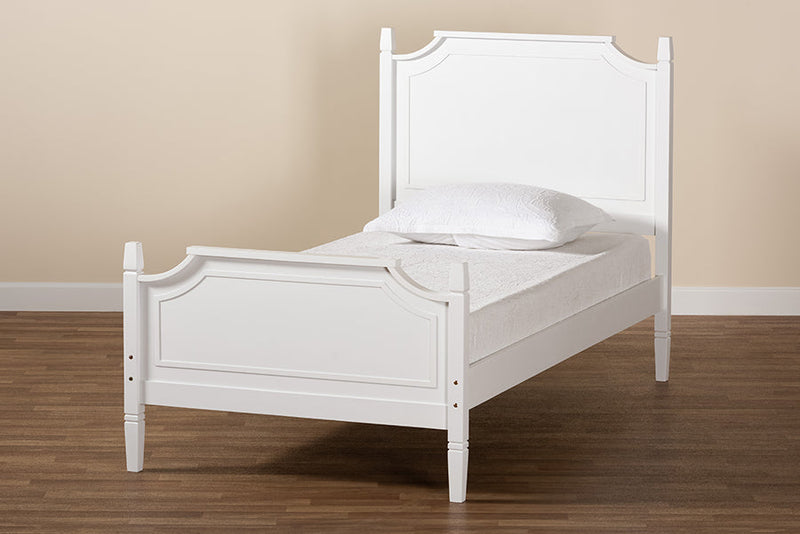 Nox White Twin Size Platform Bed Baxton