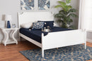 Nox White Queen Size Platform Bed Baxton