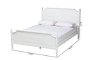 Nox White Queen Size Platform Bed Baxton