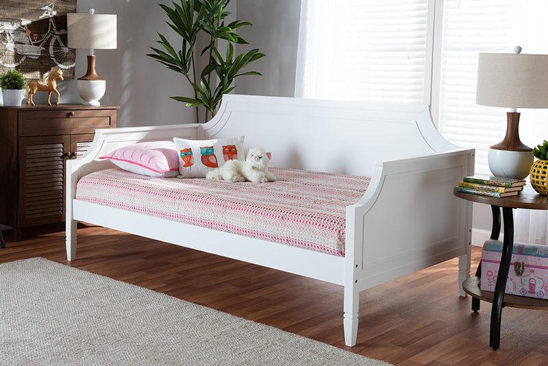 Nox Classic and Traditional White Finished Wood Full Size Daybed