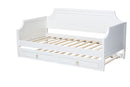 Nox White Full Size Daybed w/Twin Size trundle Baxton