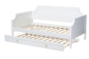 Nox White Full Size Daybed w/Twin Size trundle Baxton