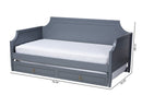 Nox Gray Full Size Daybed w/twin Size Trundle Baxton