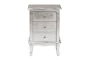 Adina Silver 3-Drawer End Table Baxton