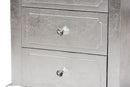 Adina Silver 3-Drawer End Table Baxton