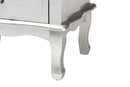 Adina Silver 3-Drawer End Table Baxton