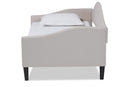 Michigan Beige Fabric Dark Brown Twin Size Daybed Baxton