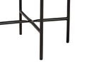 Poltak Walnut Brown and Black Metal End Table Baxton