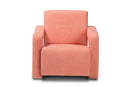 Sally Light Red Fabric Upholstered Armchair Baxton