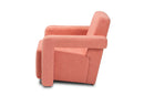 Sally Light Red Fabric Upholstered Armchair Baxton