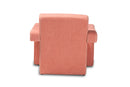 Sally Light Red Fabric Upholstered Armchair Baxton