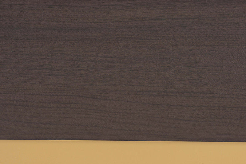Anise Two-Tone Dark Brown and Gold Queen Size Platform Bed Baxton