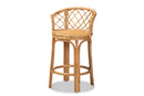 Jacinda Natural Brown Rattan Counter Stool Baxton