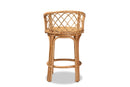 Jacinda Natural Brown Rattan Counter Stool Baxton