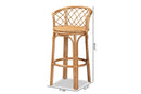 Jacinda Natural Brown Rattan Bar Stool Baxton