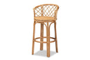 Jacinda Natural Brown Rattan Bar Stool Baxton
