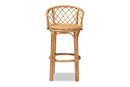 Jacinda Natural Brown Rattan Bar Stool Baxton
