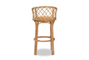 Jacinda Natural Brown Rattan Bar Stool Baxton