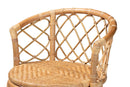 Jacinda Natural Brown Rattan Bar Stool Baxton