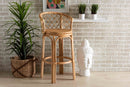 Jacinda Natural Brown Rattan Bar Stool Baxton