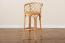 Jacinda Natural Brown Rattan Bar Stool Baxton