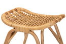 Saffron Natural Brown Rattan Ottoman Baxton