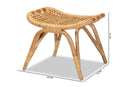 Saffron Natural Brown Rattan Ottoman Baxton
