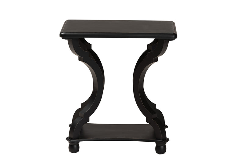 Sumana Classic and Traditional Black Wood End Table