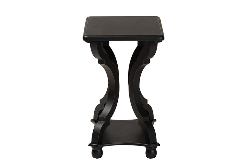 Sumana Classic and Traditional Black Wood End Table