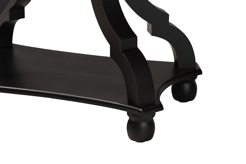 Sumana Black Wood End Table Baxton
