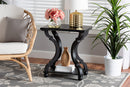 Sumana Black Wood End Table Baxton