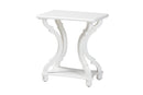 Sumana White Wood End Table Baxton