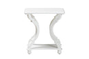 Sumana White Wood End Table Baxton