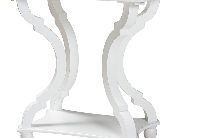 Sumana Classic and Traditional White Wood End Table