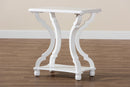 Sumana White Wood End Table Baxton