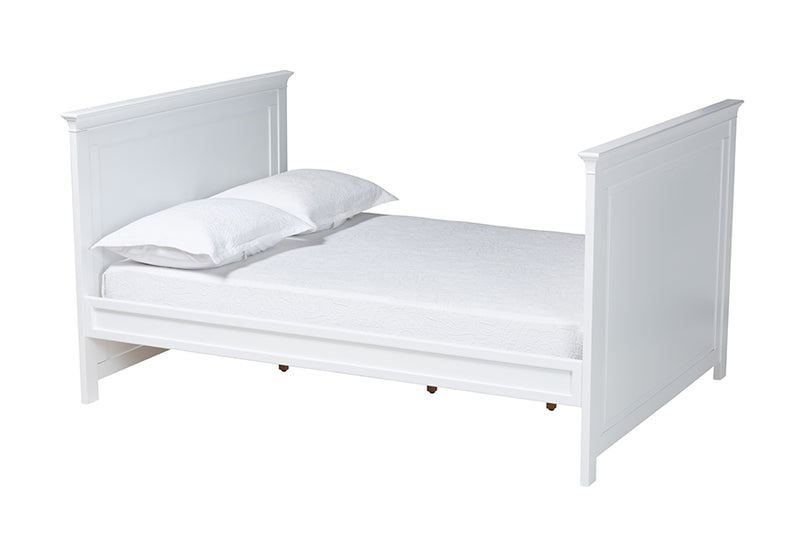 Dariana Classic and Traditional White Finished Wood Full Size Daybed