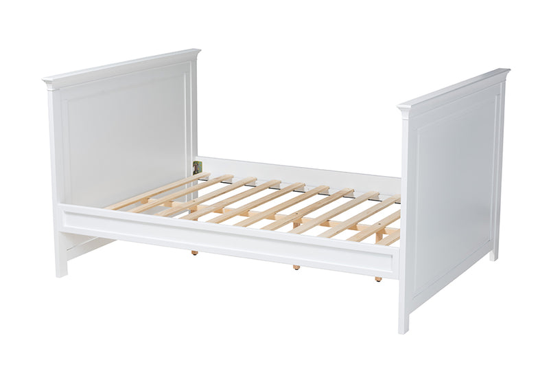 Dariana Classic and Traditional White Finished Wood Full Size Daybed