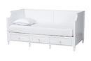 Bilu White Twin Size 3-Drawer Daybed Baxton