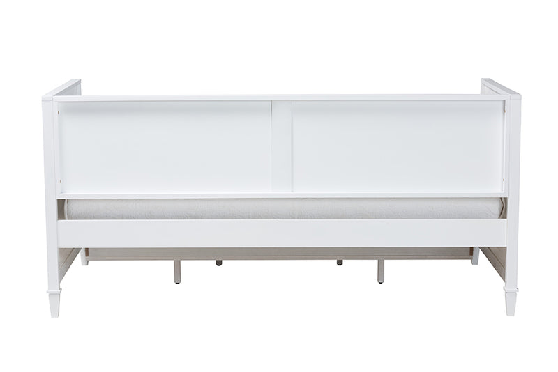 Bilu Classic and Traditional White Finished Wood Twin Size 3-Drawer Daybed