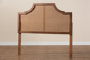 Abilene Ash Walnut and Rattan Queen Size Headboard Baxton