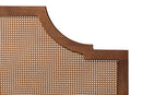 Delia Ash Walnut Woven Rattan King Size Bed Baxton