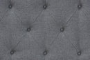Tori Gray Fabric and Walnut Brown Queen Size Headboard Baxton