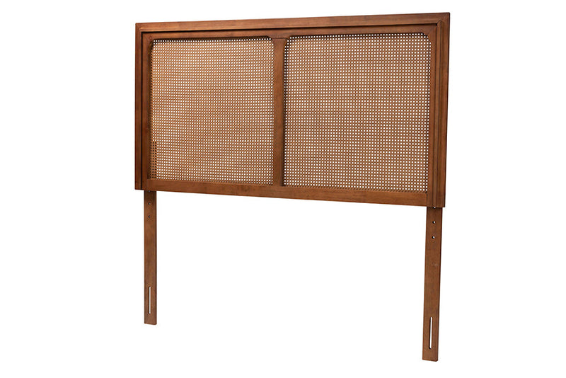 Lavali Ash Walnut Queen Size Headboard w/Rattan Baxton