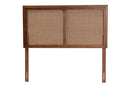 Lavali Ash Walnut King Size Headboard w/Rattan Baxton