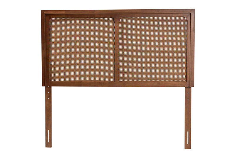 Lavali Ash Walnut Queen Size Headboard w/Rattan Baxton