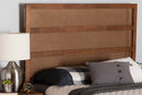 Mana Ash Walnut Queen Size Headboard w/Rattan Baxton